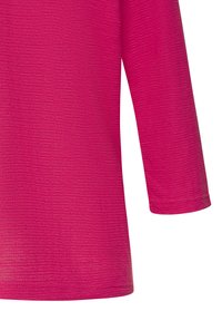 Fuchsia Langarmoberteil aus strukturiertem Stoff, mit runder Halslinie und leicht ausgestellt Ärmel, mit einem glatten Saum.