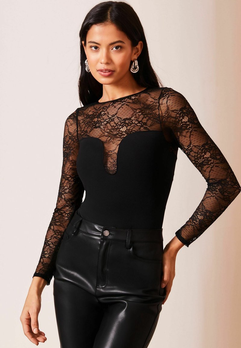 Lipsy - LONG SLEEVED - Body - black, Vergrößern