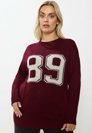 Striktrøje - burgundy