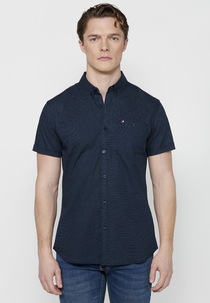 Koroshi SHORT SLEEVE - Overhemd - azul blue