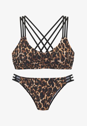 SET - Bikini - leo bedruckt