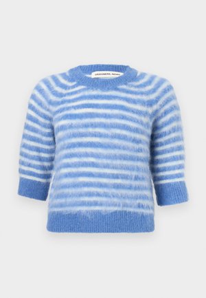 VERONA BRUSHED TEE - Πουλόβερ - off-white/royal blue