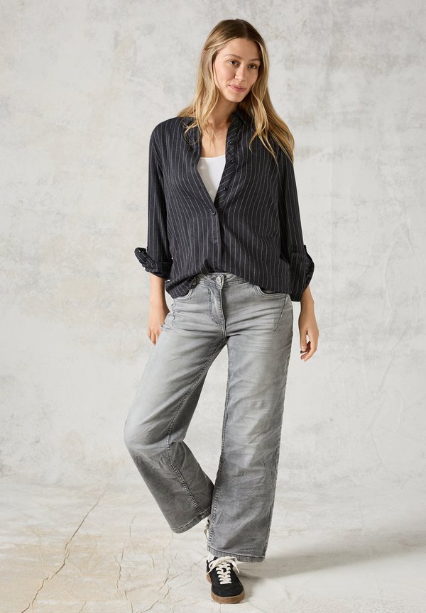 GESTREIFTE - Hemdbluse - grau