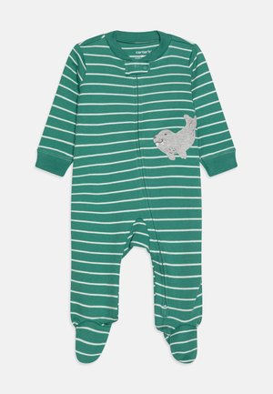 INTERLOCK FOOTED - Sleep suit - green