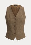 GLEN PLAID WOOL TWILL VEST - Γιλέκο - brown/tan multi