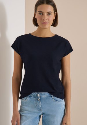 Cecil, T-SHIRT MIT BOAT NECK UND STRUKTUR - T-shirt basique - urban dark blue