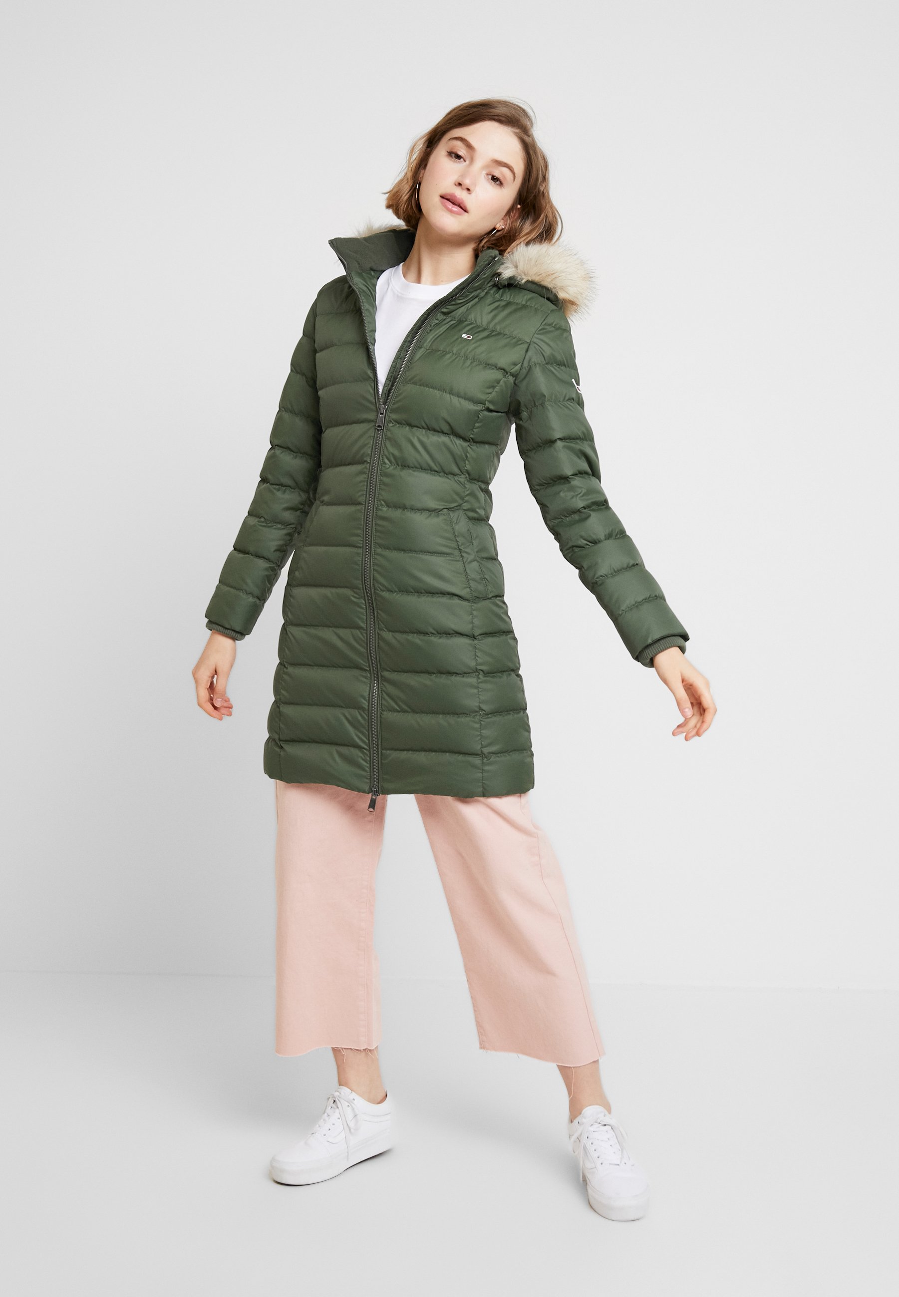 tommy jeans hooded long coat