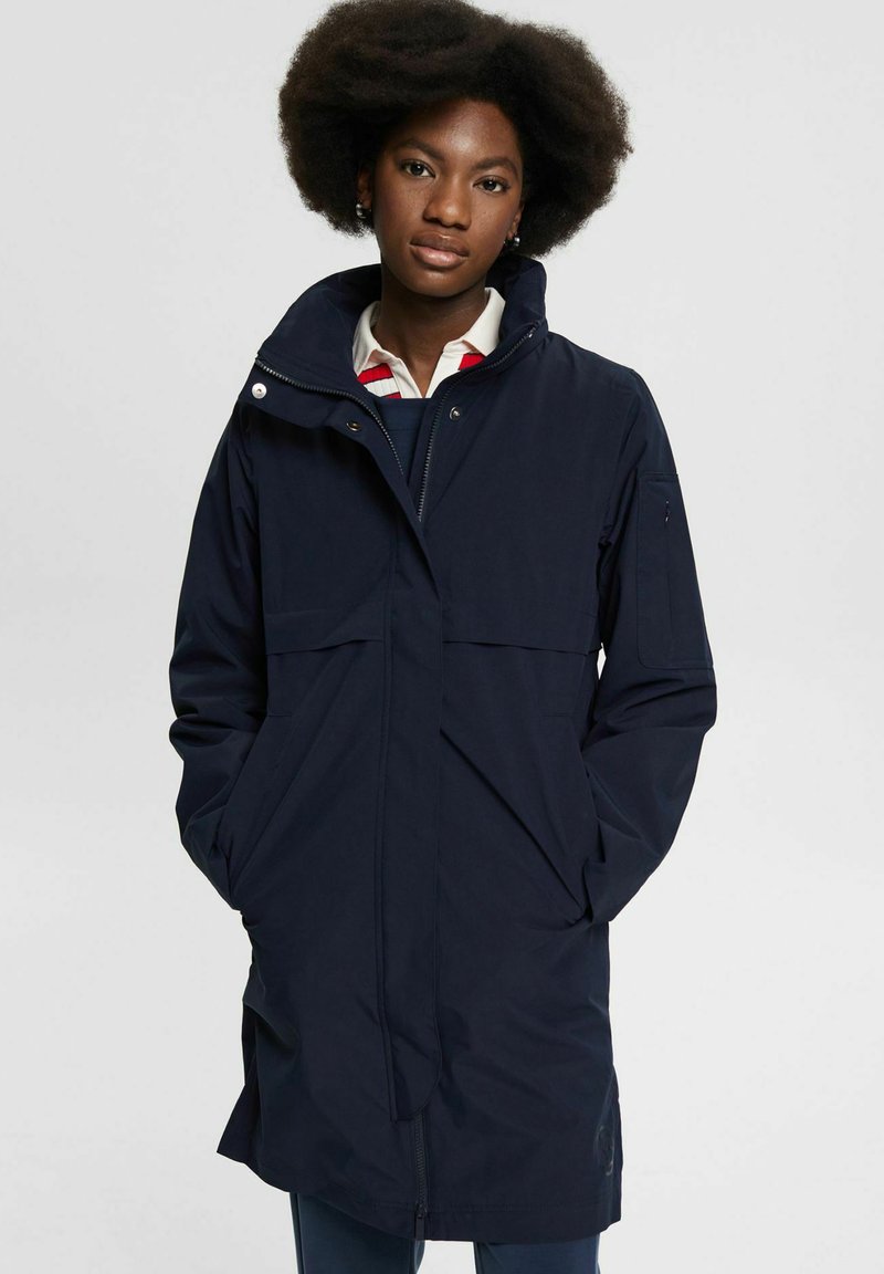 Damen Parkas | Esprit Collection Regenjacke / wasserabweisende Jacke navy/dunkelblau meliert - OH51983 Damen Parkas | Esprit Collection Regenjacke / wasserabweisende Jacke navy/dunkelblau meliert - OH51983