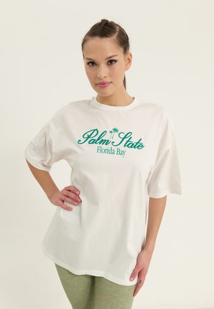 Even&Odd OVERSIZED - Trükipildiga T-särk - offwhite