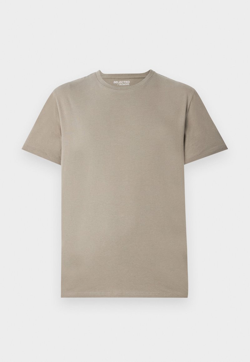 Selected T-shirt basic olijfgroen