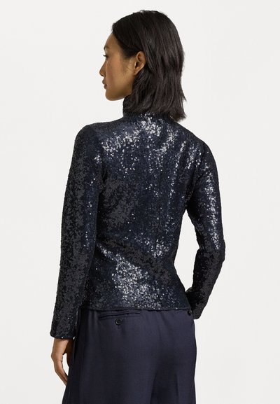 Polo Ralph Lauren SEQUINED TURTLENECK - Top s dlouhým rukávem - deep navy