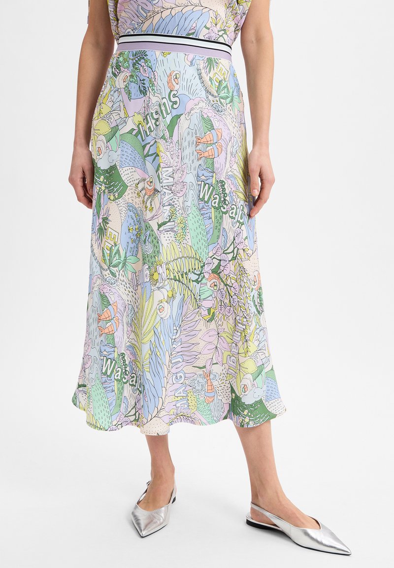Marc Cain MIDI - A-lijn rok - flieder mehrfarbig