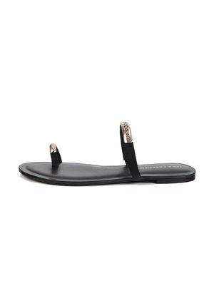 FLAT - Sandalias de dedo - black