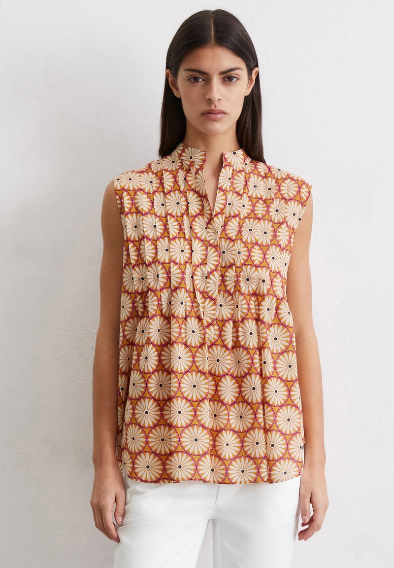 Marc O'Polo ÄRMELLOSE PRIN - Bluse - multi golden yellow