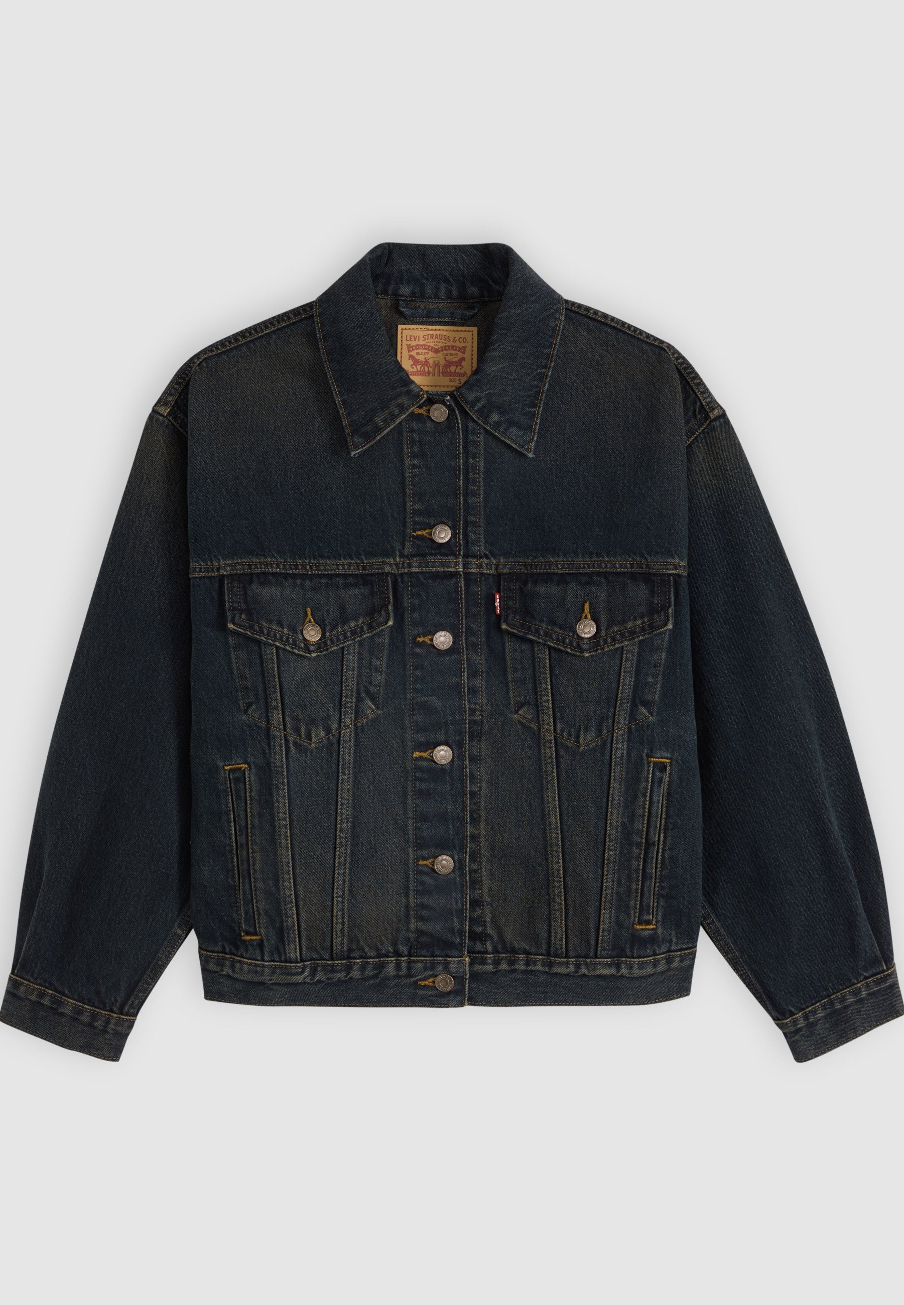 Levi's® 90S TRUCKER - Denim jacket - road less traveled/black