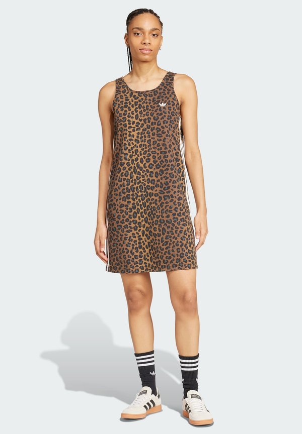 LEO PRINT - Jersey dress - multicolor bronze strata