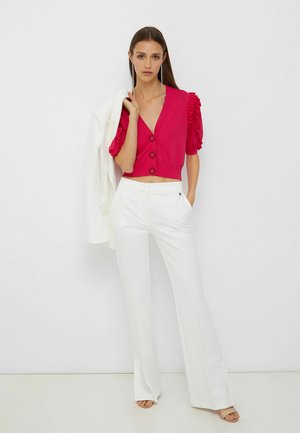 WITH ROUCHES - Chaqueta de punto - magenta