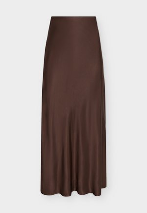 Bruuns Bazaar, KORTHALSIABBJOANELLE SKIRT - Μάξι φούστα - chestnut