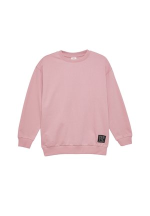 MIT BÜNDCHEN UND LOGO-PATCH - Sweater - zartrosa