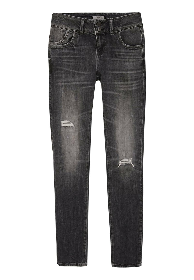 LTB Jeans Dames Molly M - Slim Fit met gemiddelde taille en ritssluiting in zwart van katoenmix - Maat W27L30, Fiola Wash 55177, 27W / 30L