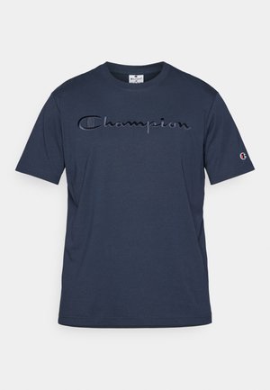 Champion ICONS TONAL CREWNECK WITH LARGE LOGO - Print T-shirt - navy