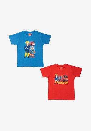 Fireman Sam FÜR KURZÄRMLIG 2 PACK - Print T-shirt - blau/rot
