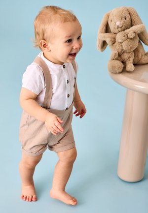 JoJo Maman Bébé, REGULAR FIT - 2-PIECE GRANDAD SHIRT & SHORTS SET  . - Camicia - natural