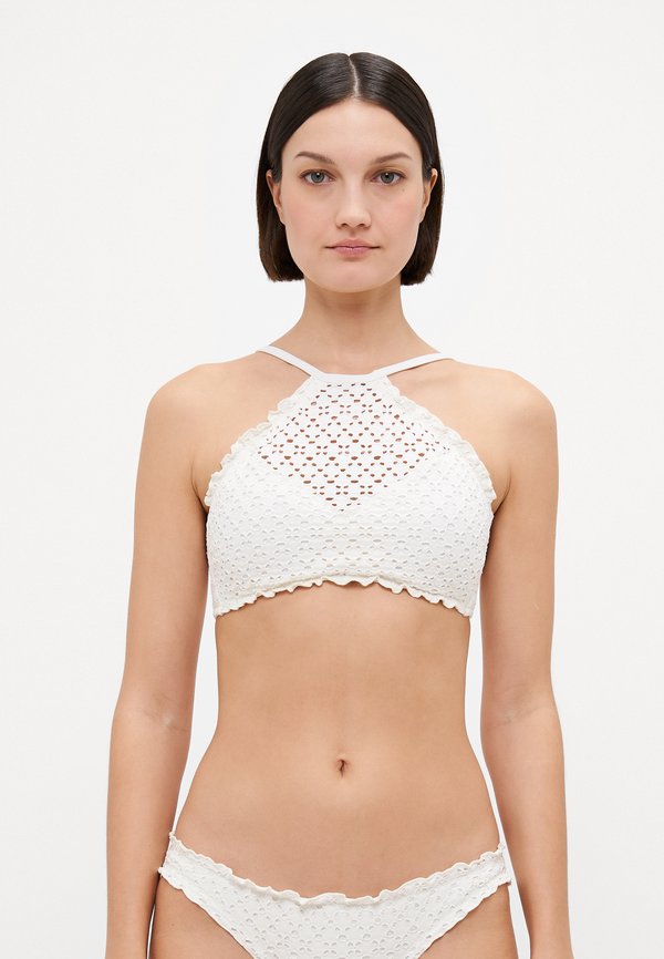 HIGH NECK - Bikini top - vanilla