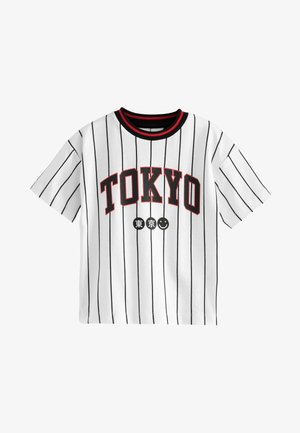 Next SHORT SLEEVE VARSITY REGULAR FIT - Trükipildiga T-särk - white