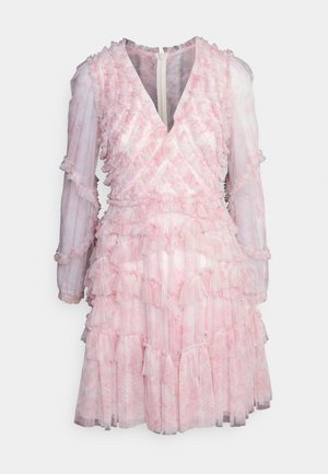 Needle & Thread FLEUR DE LIS RUFFLE MINI DRESS - Cocktail φόρεμα / Φόρεμα για πάρτι - moonshine/pink