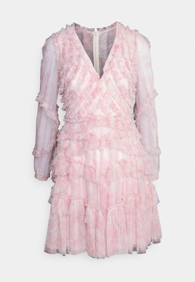 Needle & Thread FLEUR DE LIS RUFFLE MINI DRESS - Cocktail φόρεμα / Φόρεμα για πάρτι - moonshine/pink