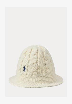 Polo Ralph Lauren CABLE KNIT WOOL BLEND BUCKET HAT - Klobouk - cream