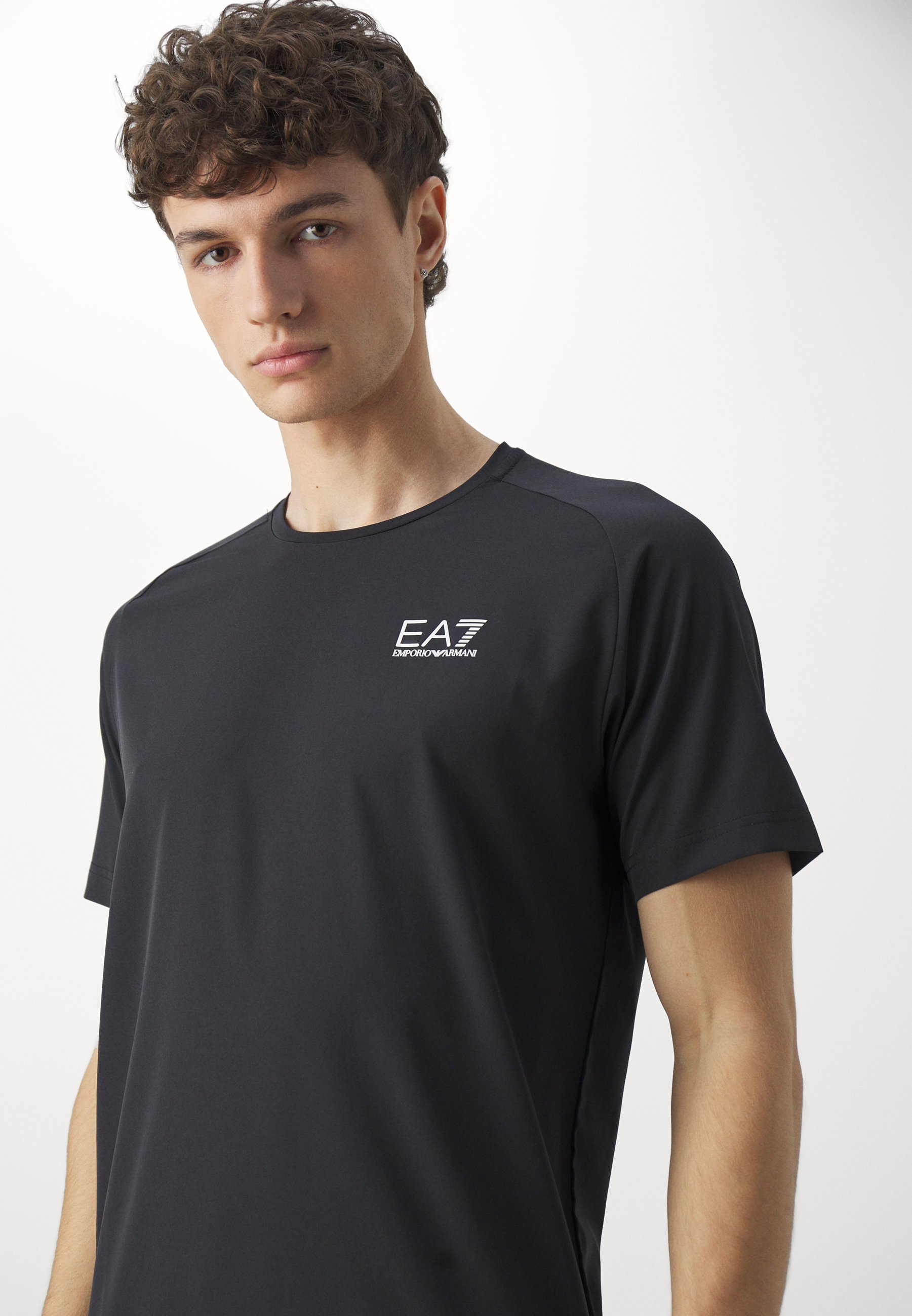 EA7 Emporio Armani VENTUS SET - T-shirt con stampa - black/nero