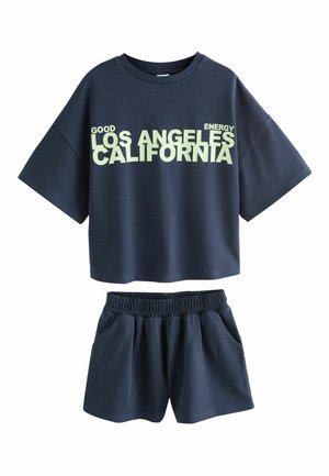 SET   - Šortai - navy slogan