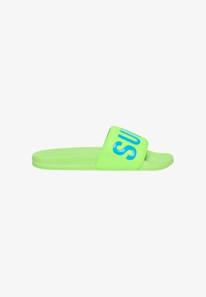 Superdry & Co, SUPERDRY SUPERDRY POOL SLIDERS. - Ciabatte da mare - neon green