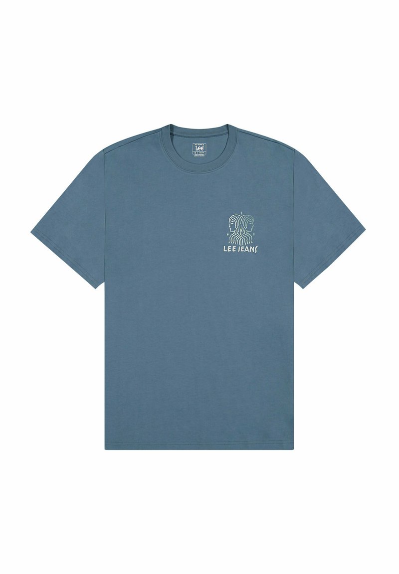 Lee T-shirt print donkerblauw