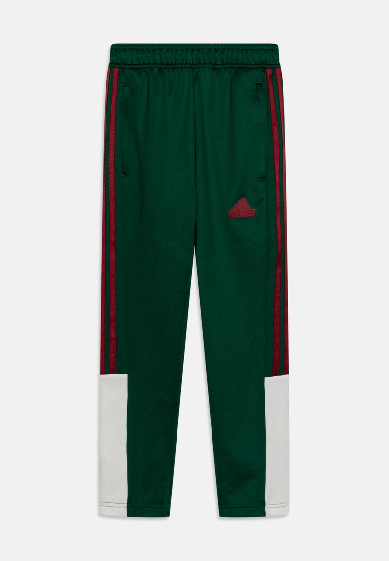adidas Performance TIRO NATIONS PACK UNISEX - Tracksuit bottoms - dark green/cloud white/collegiate burgundy