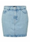PCNOEL STRASS - Jupe en jean - light blue denim