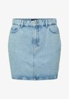 PCNOEL STRASS - Jupe en jean - light blue denim