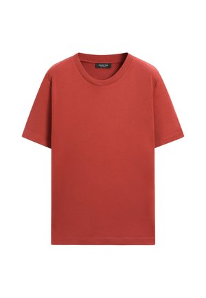 Massimo Dutti, 100% COTTON SHORT SLEEVE T-SHIRT - Basic T-shirt - burnt orange denim