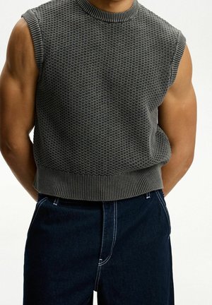 Stickad tröja - dark grey