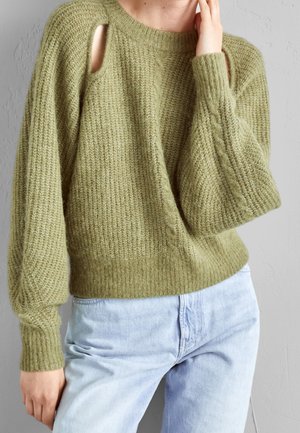 Pullover - mottled olive