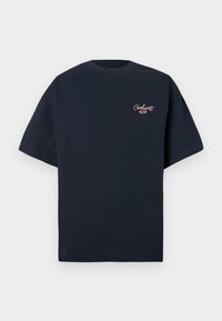 SIGNATURE SCRIPT - Lihtne T-särk - deep night / glassy pink