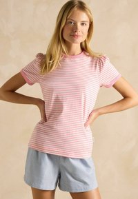 Tom Joule REGULAR FIT - SHORT SLEEVE STRIPED - Tričko s potlačou - pink