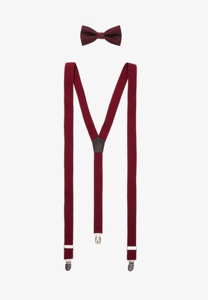 ONSBOWTIE SUSPENDER SET - Mucha - bordeaux