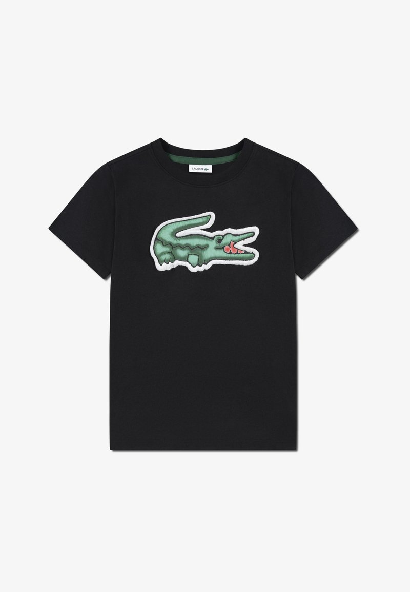 Lacoste PUFF TEE - Triko s potiskem - noir