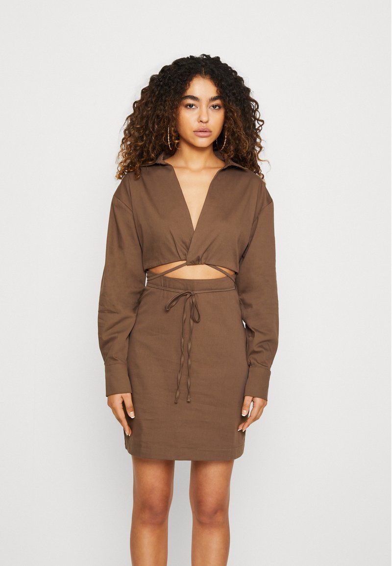 Envii TAMMY DRESS Day dress slate black/mottled brown Zalando.ie