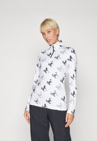 Spyder VIVID 1/2 ZIP - Tops ar garām piedurknēm - white
