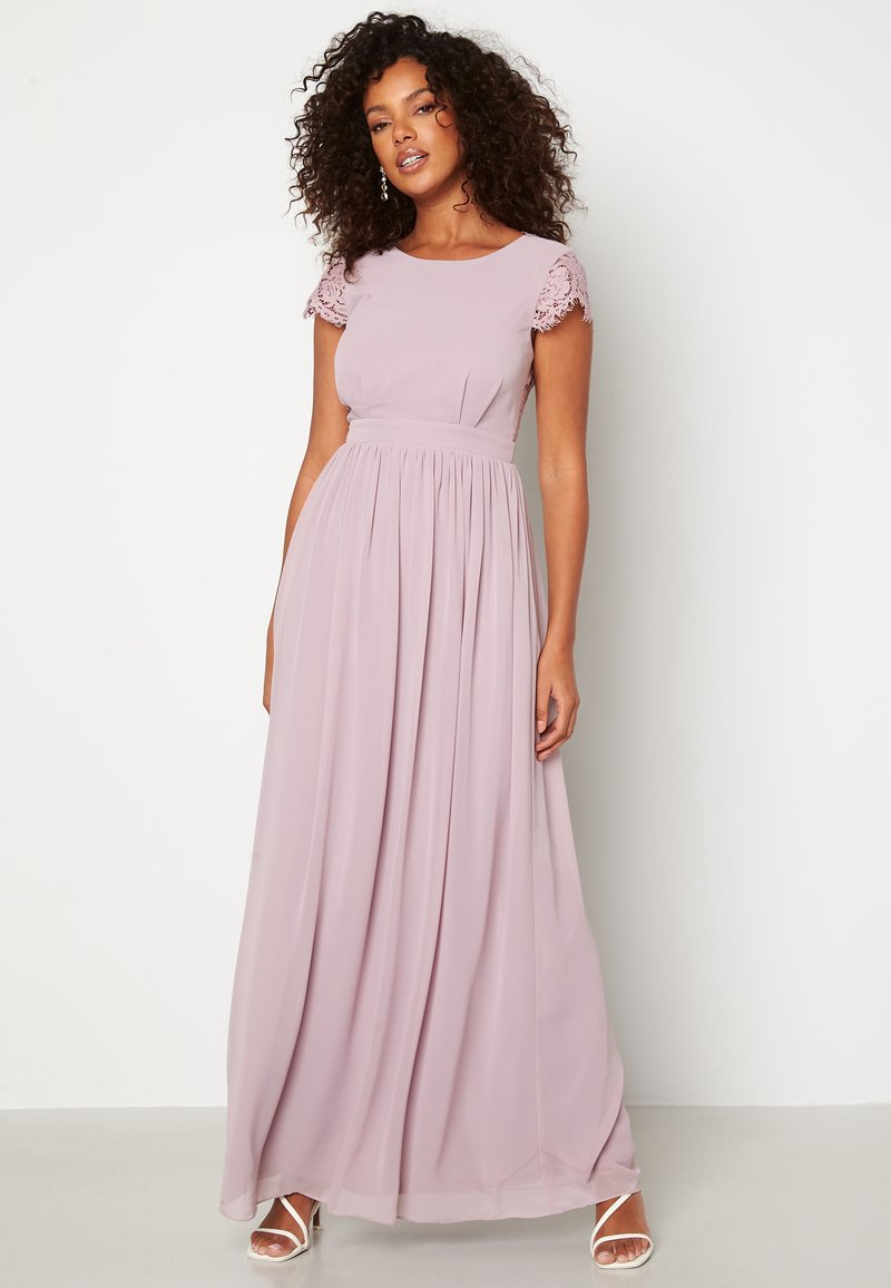 Bubbleroom - LACE BACK CHIFFON GOWN - Maxikleid - mauve, Vergrößern