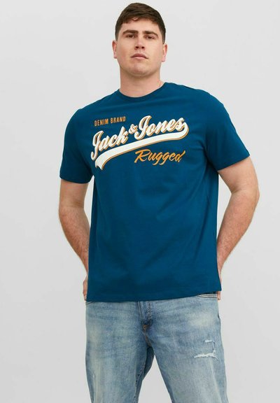 Jack&Jones PLUS Pánské triko JJMIKK Regular Fit 12245501 Black
